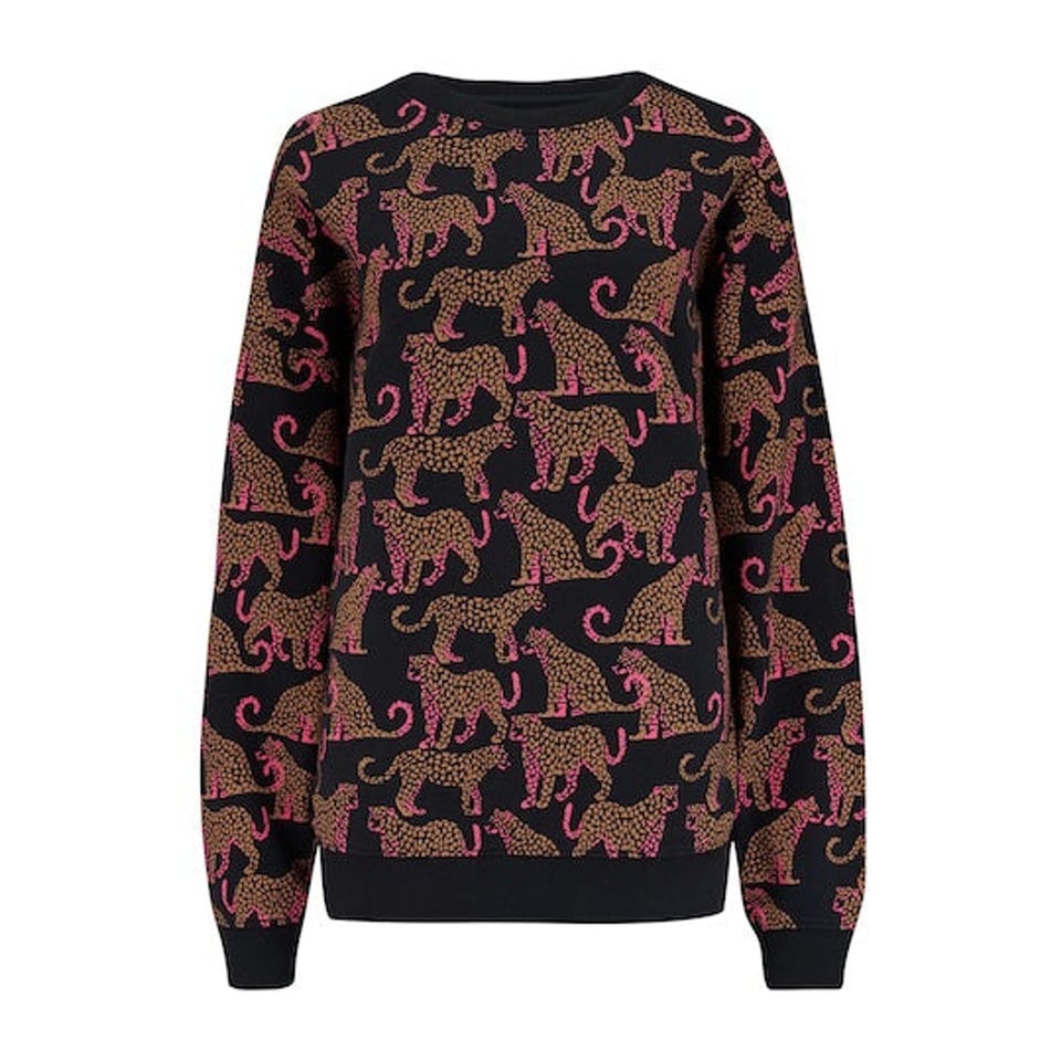 SUGARHILL Eadie Relaxed Sweatershirt Leopard spots