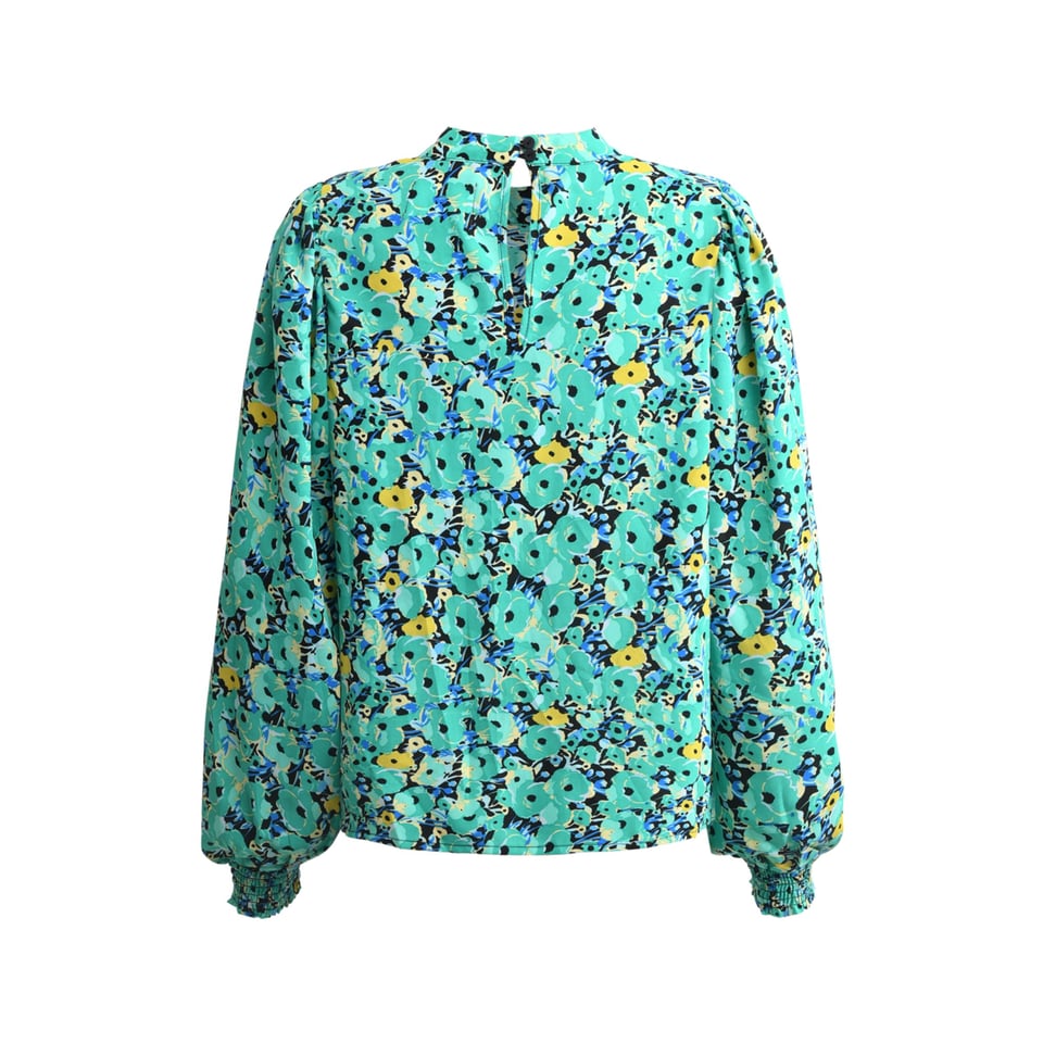 Scandi Flower blouse - Seagreen