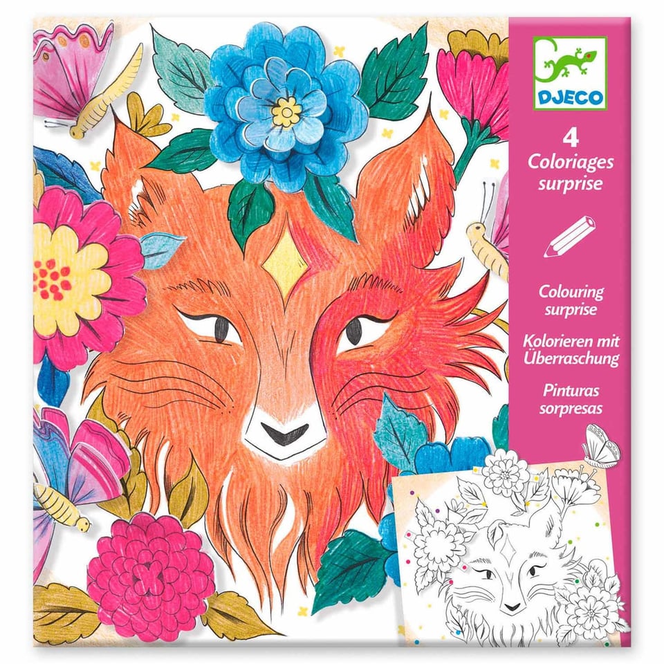 Djeco Colouring Surprises Forest Friends 4 Delig 6-9 Jaar