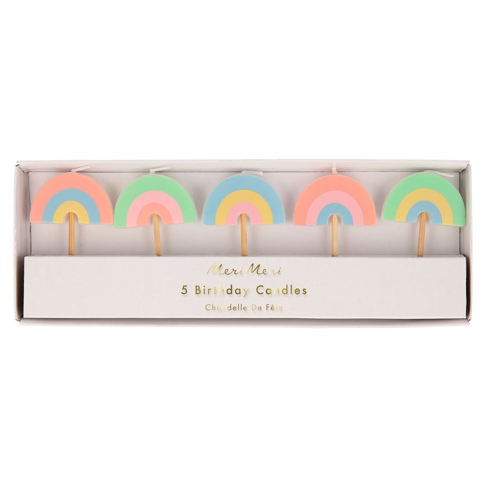 Meri Meri Rainbow Party Kaarsjes