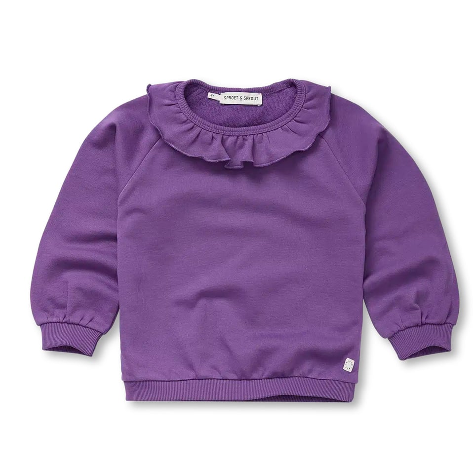 Sproet & Sprout Sweatshirt Ruffle Collar Purple