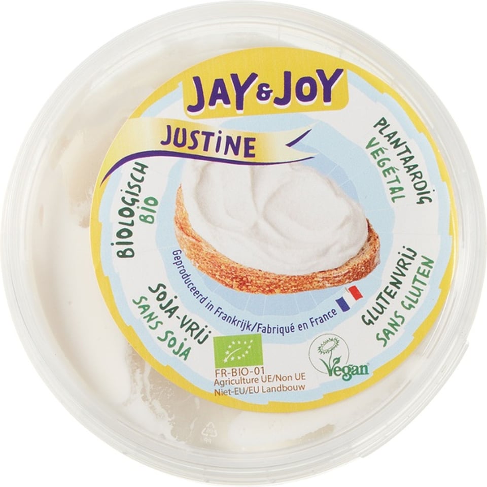 Jay & Joy Plantaardig Alternatief Voor Roomkaas Justine 125g