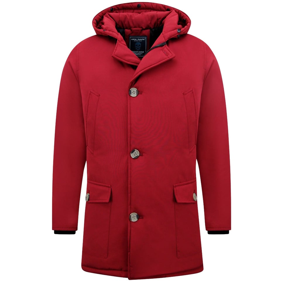 Winterjas Heren Parka Gewatteerd - 7101 - Rood