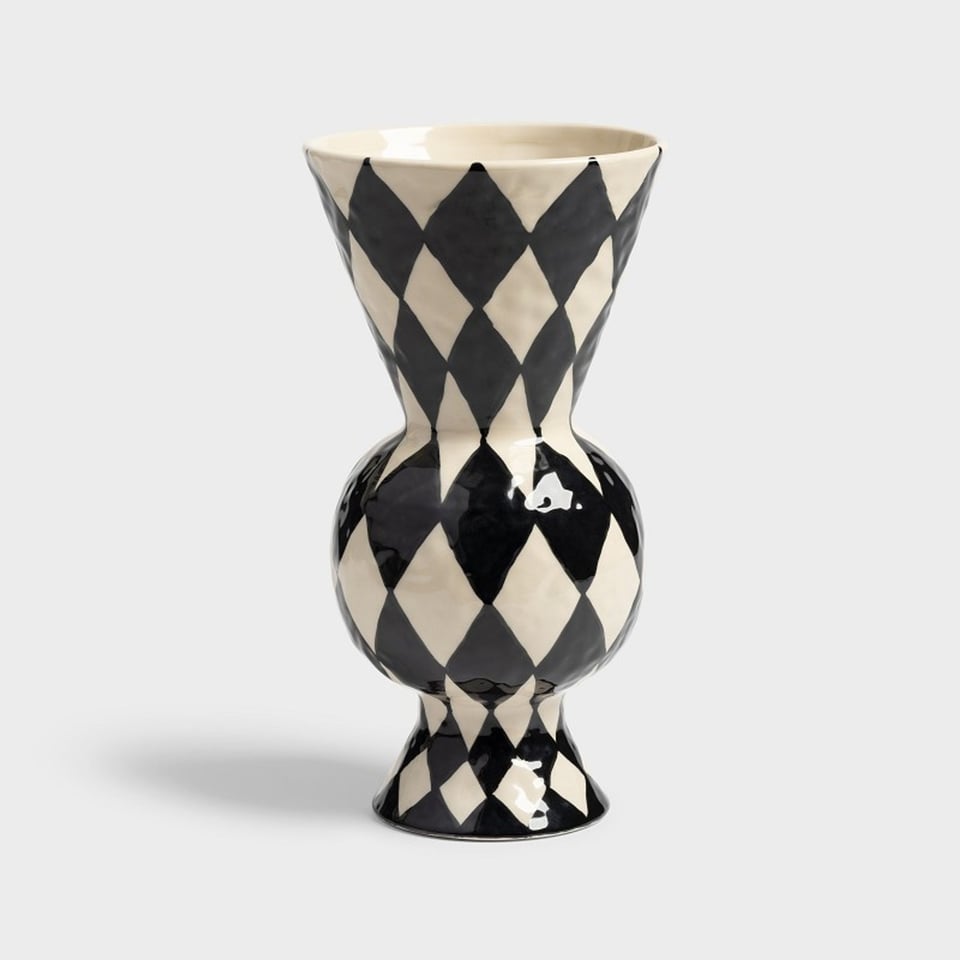 &Klevering Vaas Rhombic Zwart