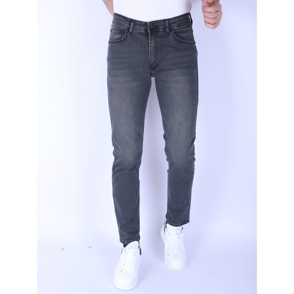 Heren Super Stretch Denim Regular Fit - DP55 - Grijs/Groen