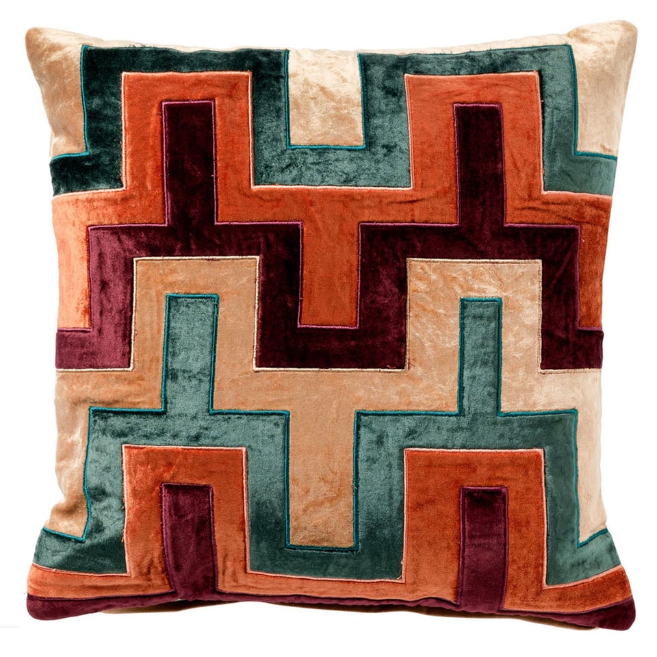 Kussen Bellona Semolina Multicolor Velours 45x45cm