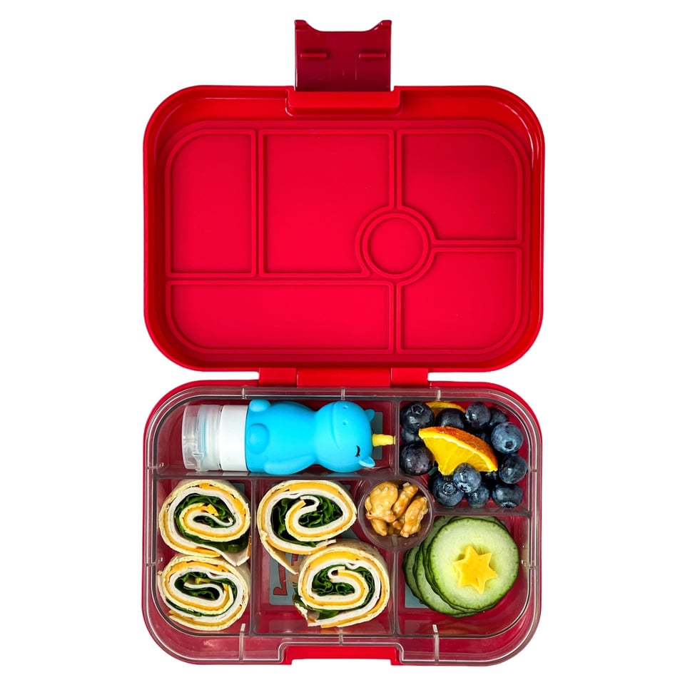 Yumbox Original 6 Vakken Wow Red / Monsters - Rood