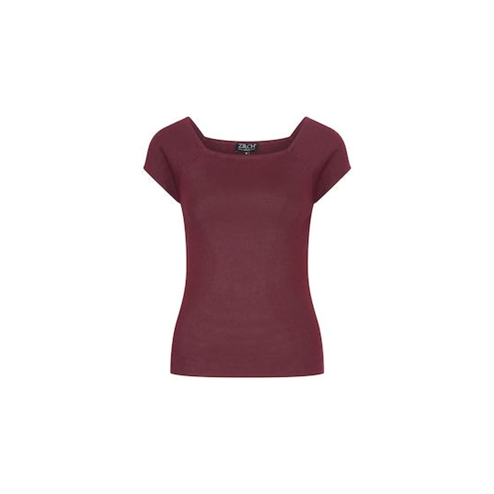 ZILCH Top Short Sleeve Bordeaux