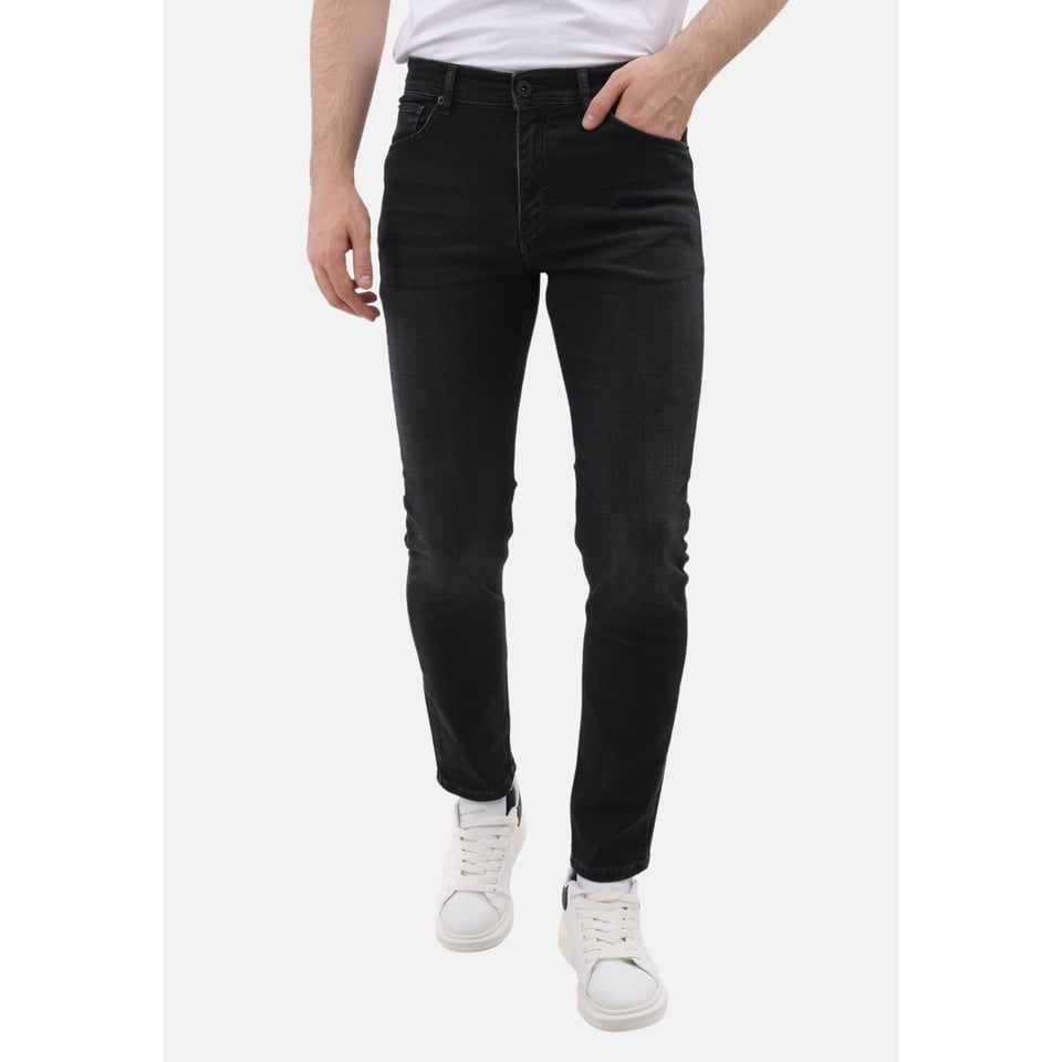 Jeans Heren Volwassenen - Regular Fit - Stretch Broek Heren - MM-R-05 - Donker Grijs