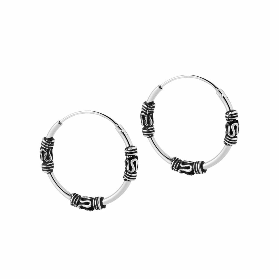 Gold Plated Bali Hoop Earrings Ubud