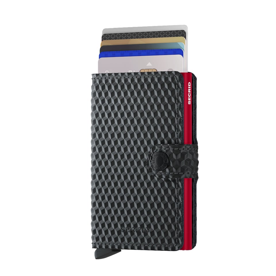 Secrid Miniwallet cubic black - red