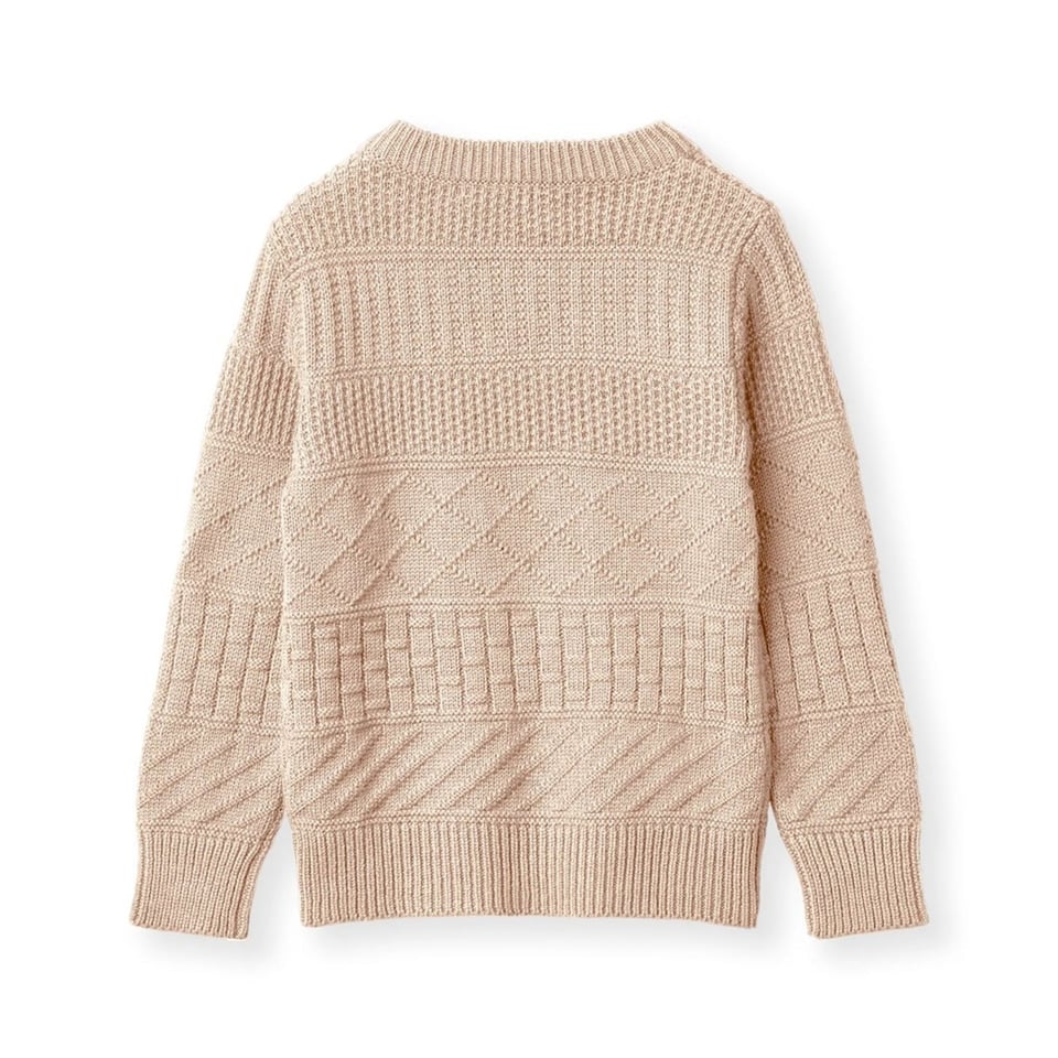 Fliink Nova Knit Pattern Pullover Sandshell