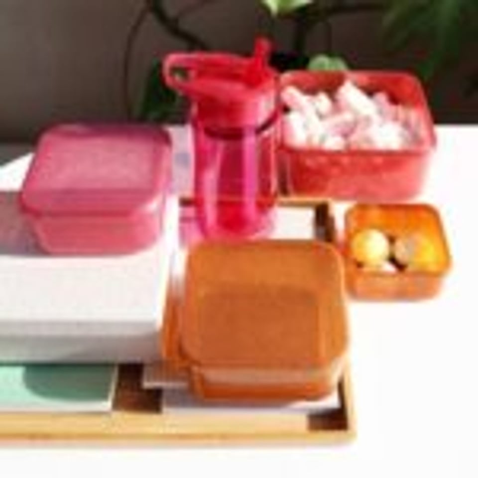 A Litte Lovely Company Lunch en Snackbox Set Autumn Pink