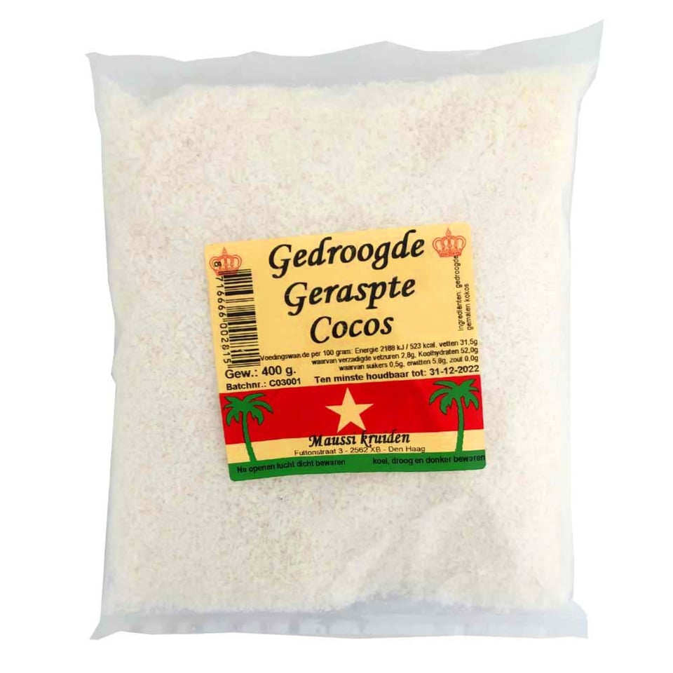 Maussi Kruiden Gedroogde Geraspte Kokos 200GR