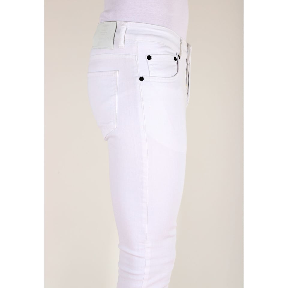 Nette Witte Heren Slim Fit Spijkerbroek Met Stretch -DP106