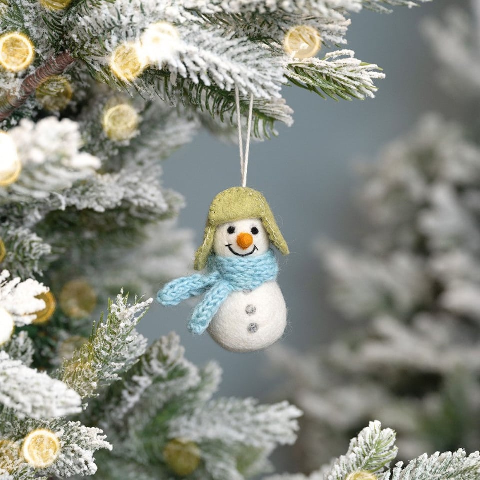 Hanger Sneeuwpop IJsblauw