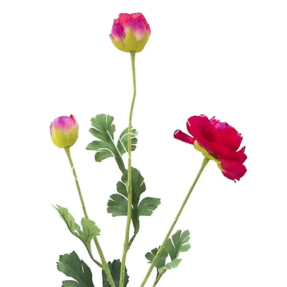 Kunstbloem Papaver Rood 3 Bloemen Steel 91cm
