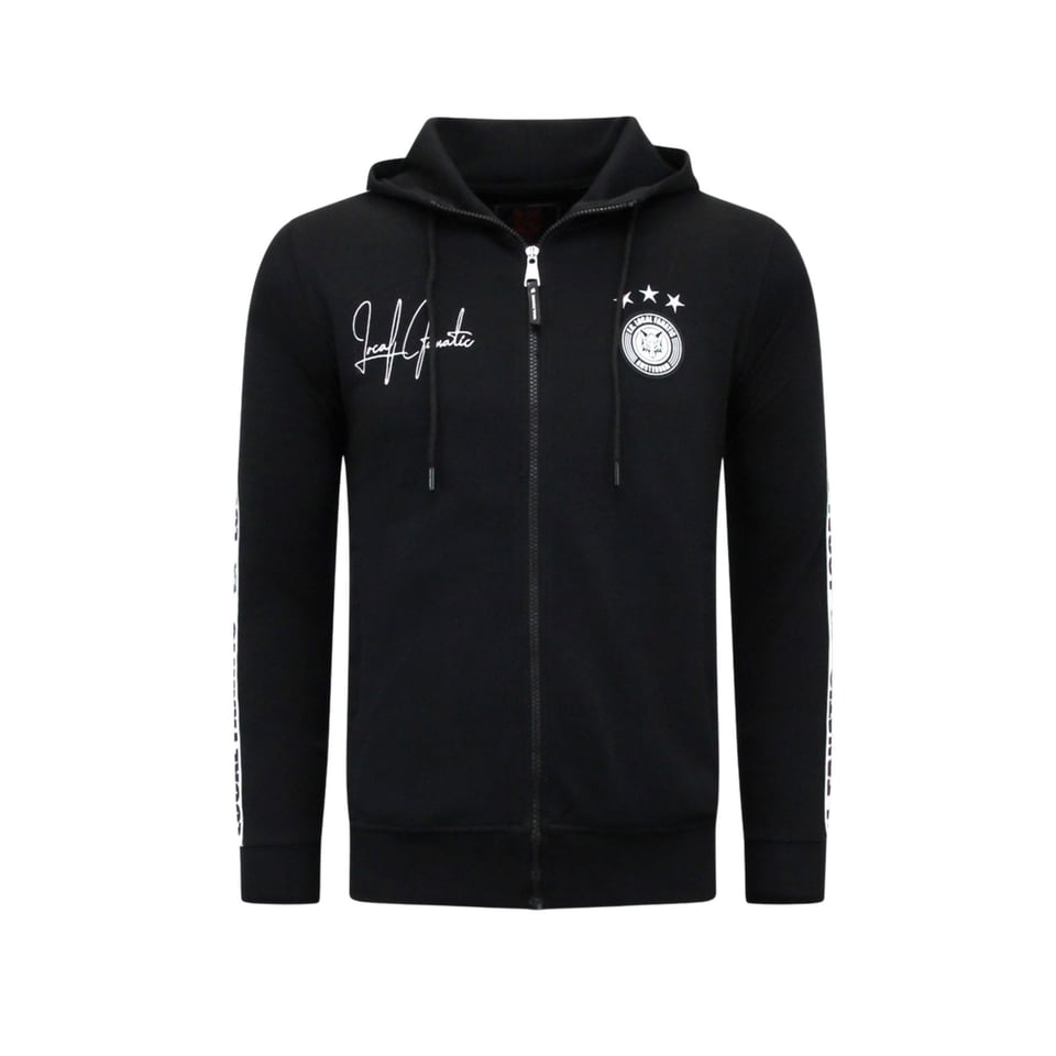 Mannen Trainingspak - Hooded Ribbon - Zwart / Wit