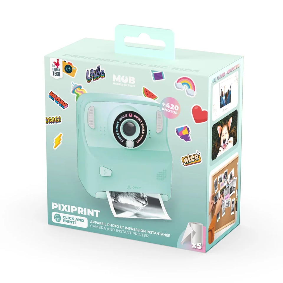 MOB Pixiprint Click & Print Camera Turquoise