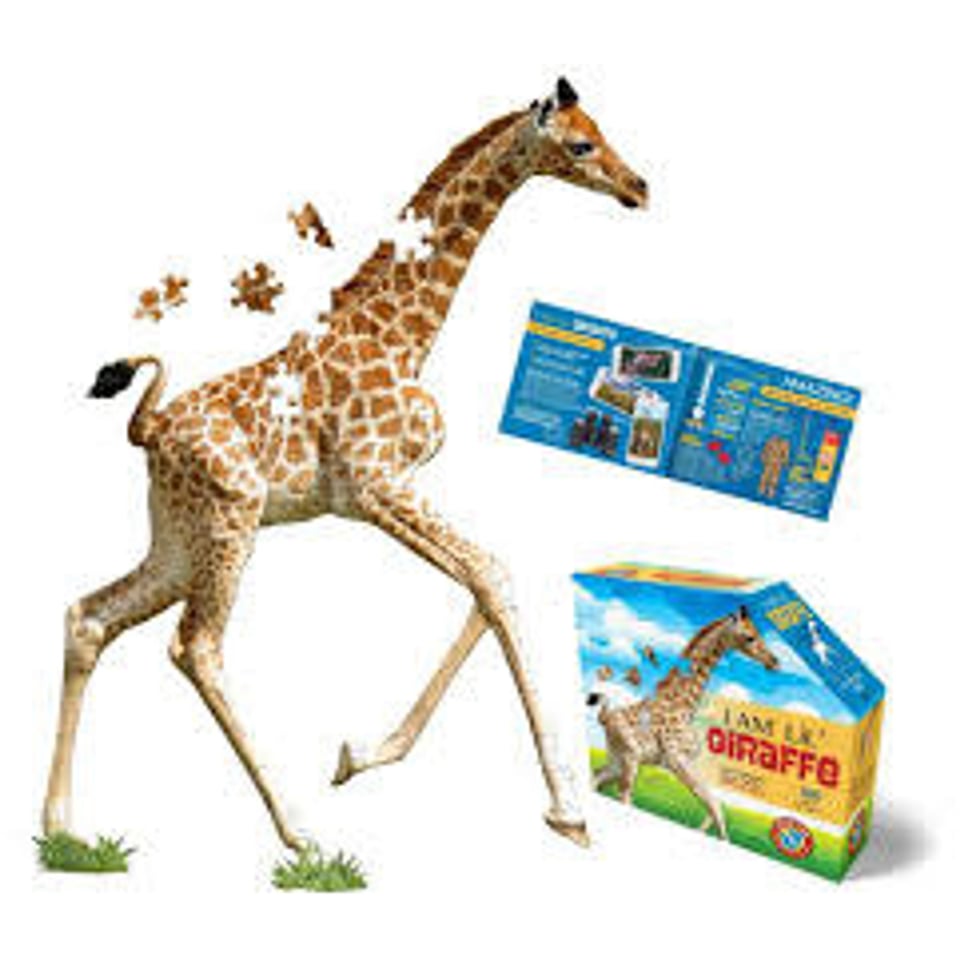 I Am Animal Shaped Jigsaw Puzzle Giraffe 100 Pcs 10+