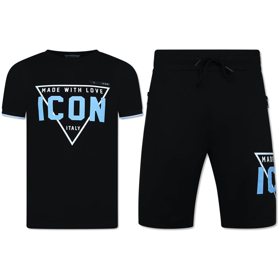 Zomerset Heren ICON - Twinset ICON - Combisets - 11818 - Zwart/ Blauw