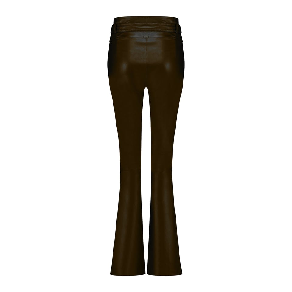 DNA Panny Leather Flare Pant - New Chocolate