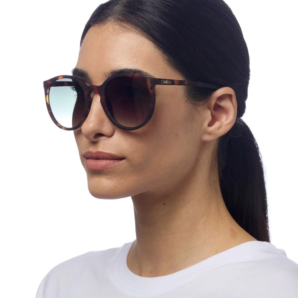 Zonnebril BERLINO Round Classic Havana OK045-CH