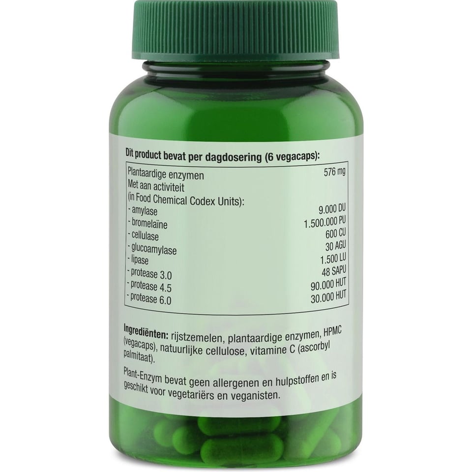 AOV 1129 Plant Enzym - 60 Vegacaps - Enzymen - Voedingssupplementen