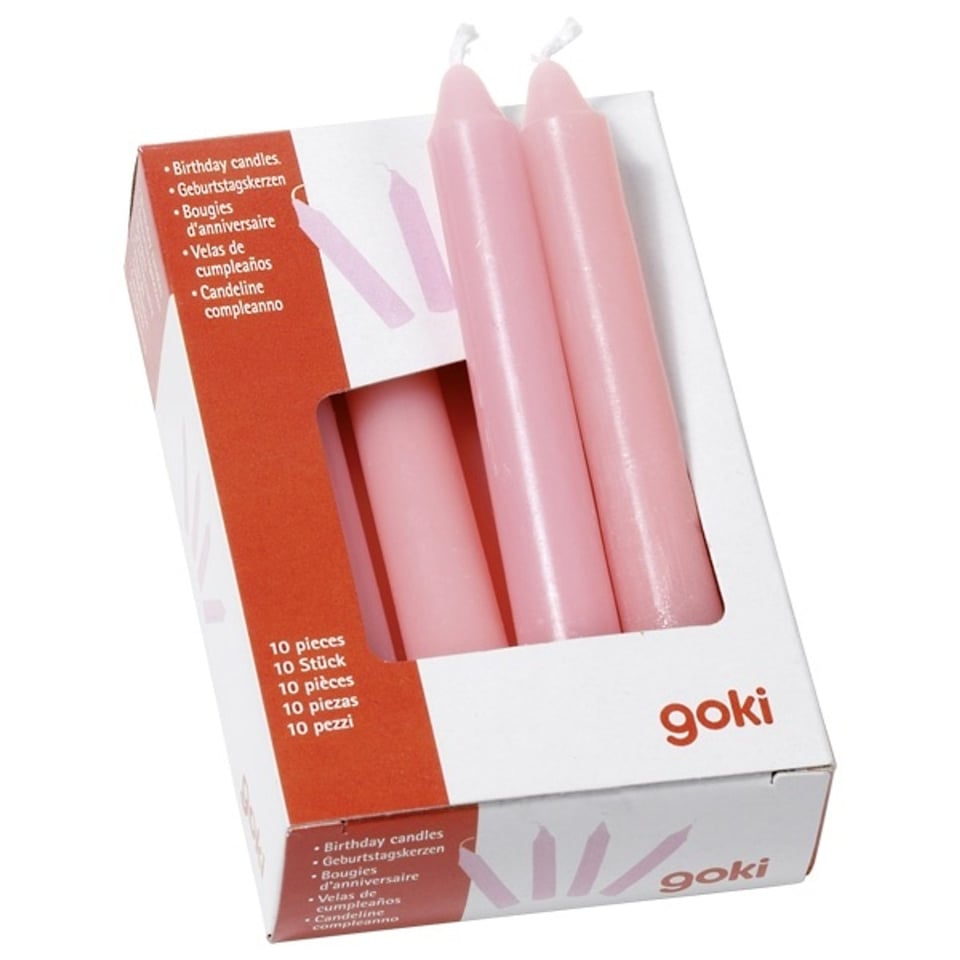 Kerstboomkaarsje Roze - per Stuk (Goki)