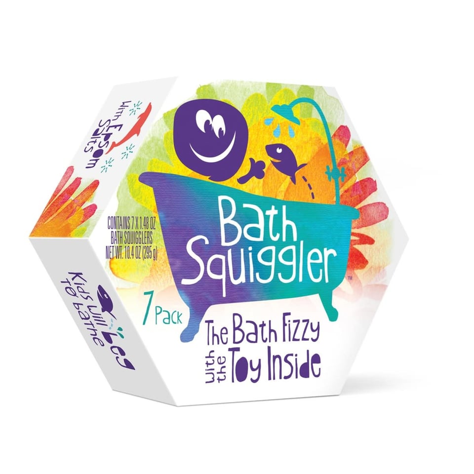 Loottoys Bad Squiggler Cadeaupakket 7 Bruisballen Met Geur en Kleur Inclusief Schattige Sponsjes