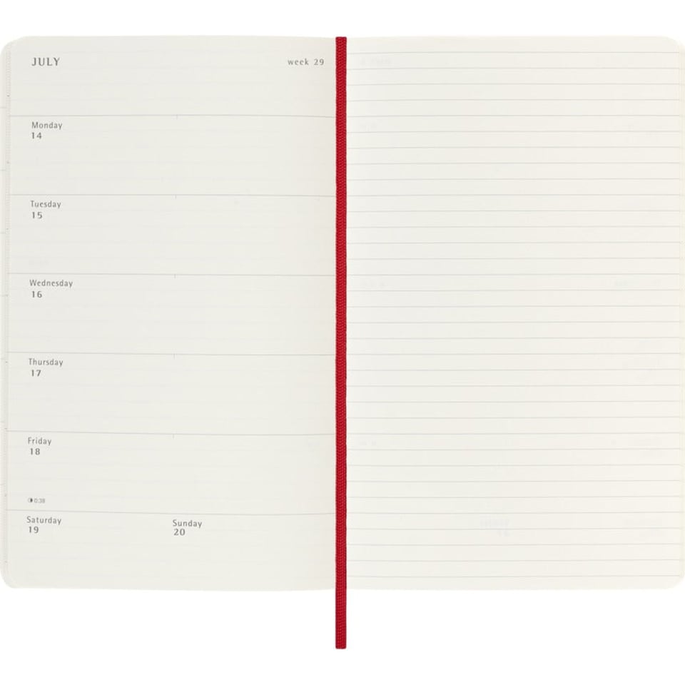 Moleskine 18 Months Diary Weekly Softcover Large 2025 - 2026