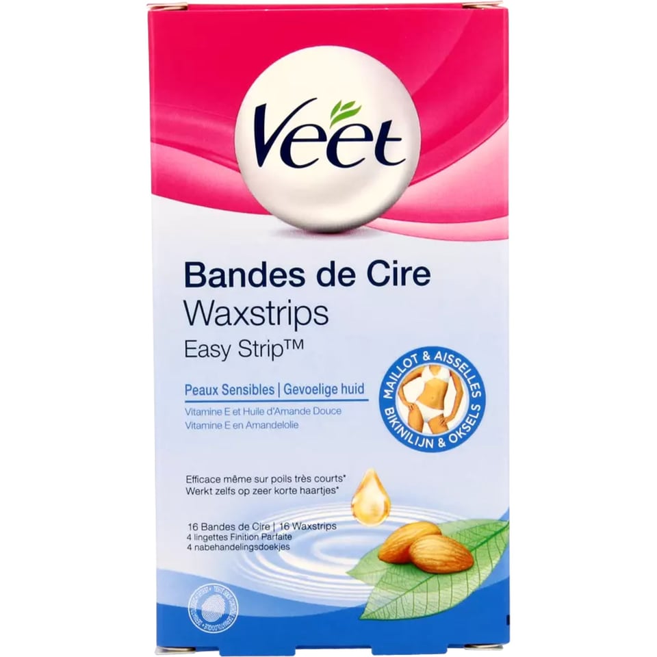 Veet Strips Gevoelige Huid Bikini&oksels 16s