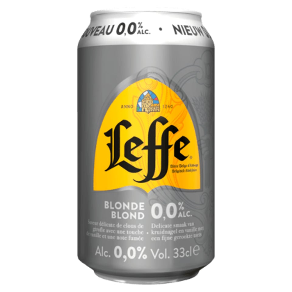 Leffe Blond Belgisch Abdijbier 0.0% Blik 33 Cl