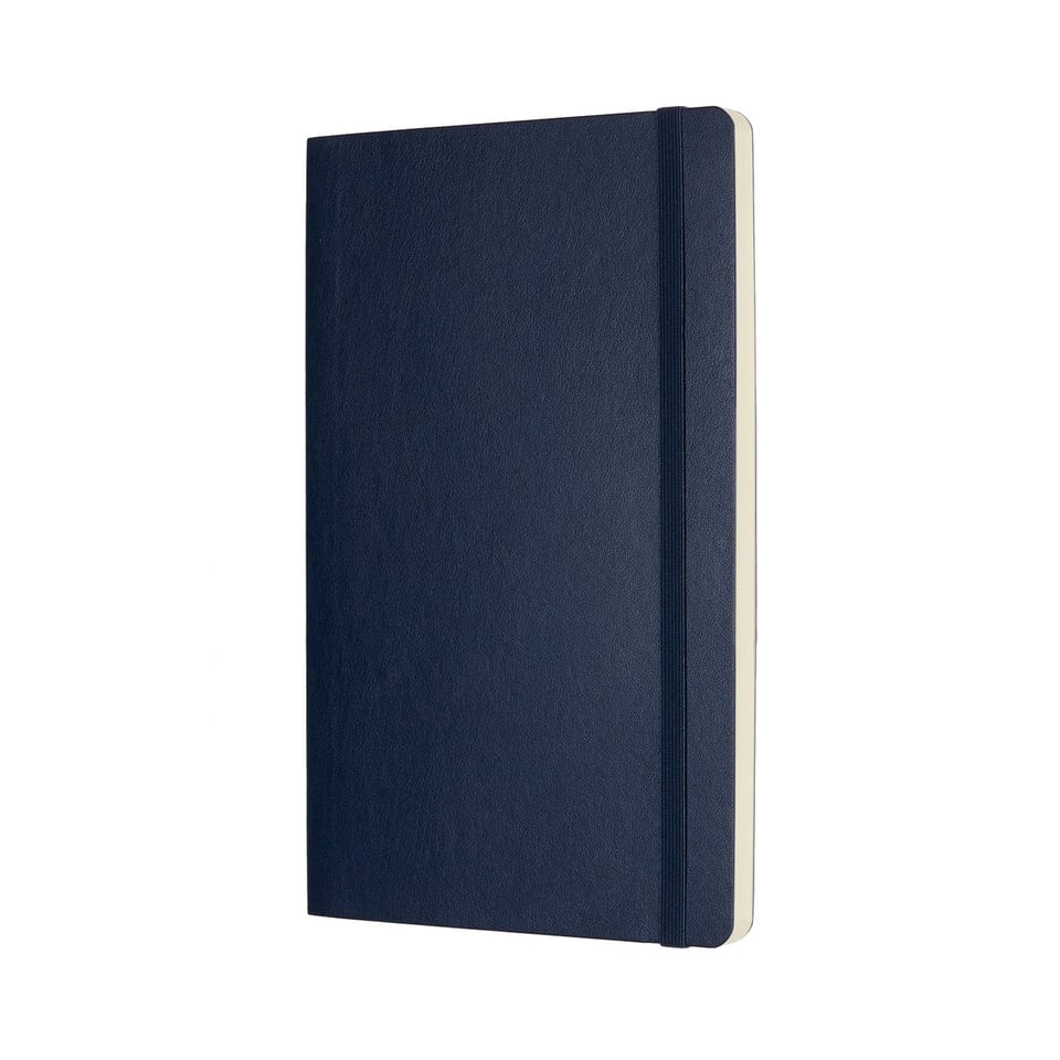 Moleskine notebook softcover large plain sapphire blue - 13 x 21cn / sapphire blue