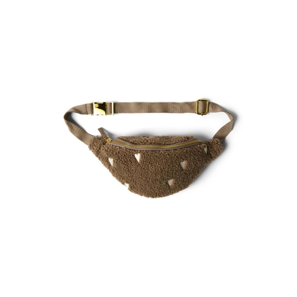 Studio Noos Brown Teddy Hearts Mini Fanny Pack