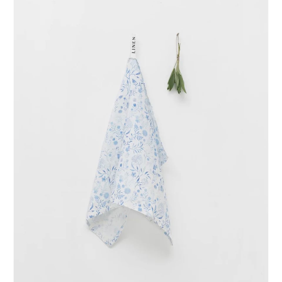 Botanisch Blauw, Linnen Theedoek