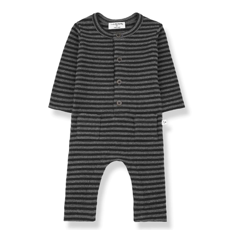 1+ In The Family Timot Striped Jumpsuit Anthracite