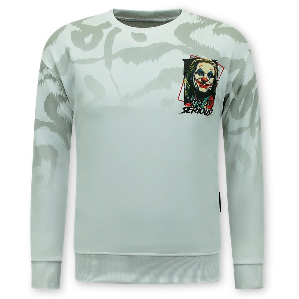 Mannen Trui - Heren Sweater Joker - Wit