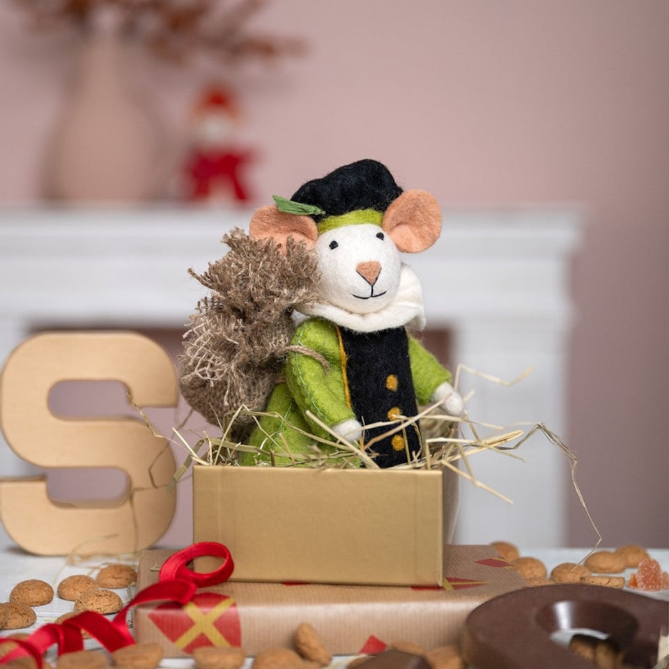 Decoratie Pietermuis groen