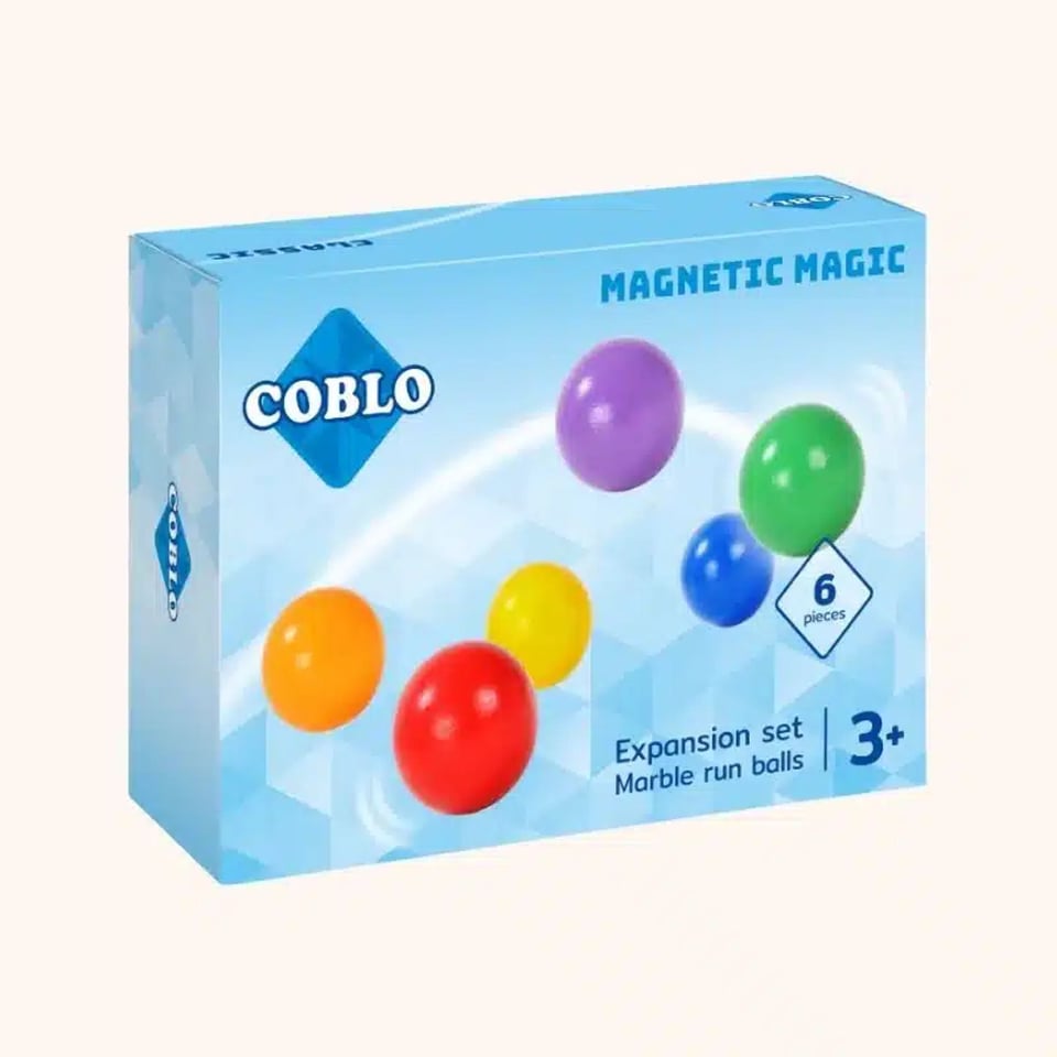 Coblo Knikkerbaan Ballen 6 Stuks - Classic