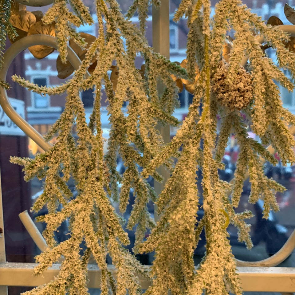 Kerst Guirlande Kunststof Groen Met 'Sneeuw'