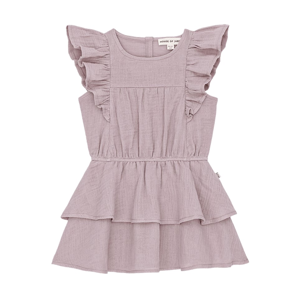 House of Jamie Sleeveless Ruffled Dress Rose Lilac