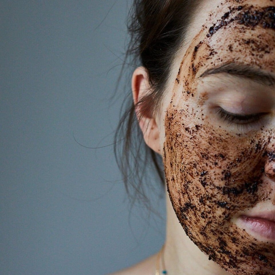 Face Scrub with Coffee Grounds - Oily Skin