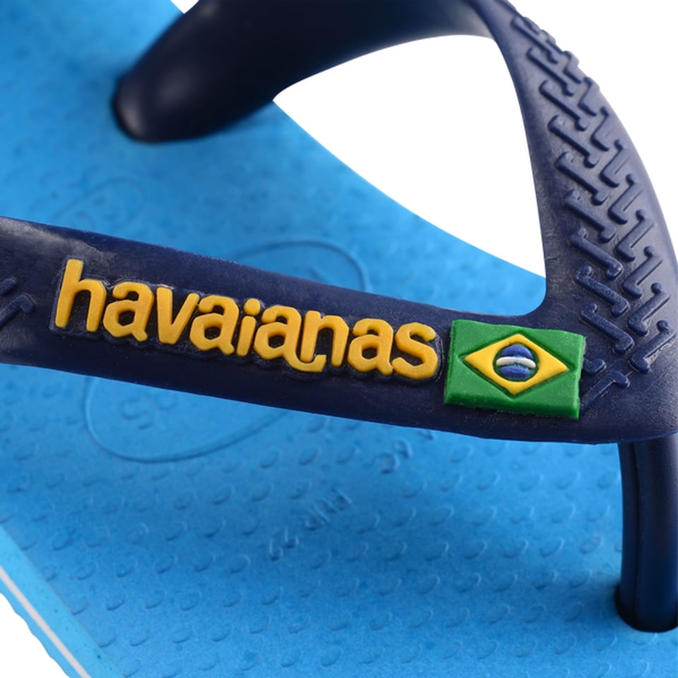 HAVAIANAS BABY Brasil logo - Turquoise Navy
