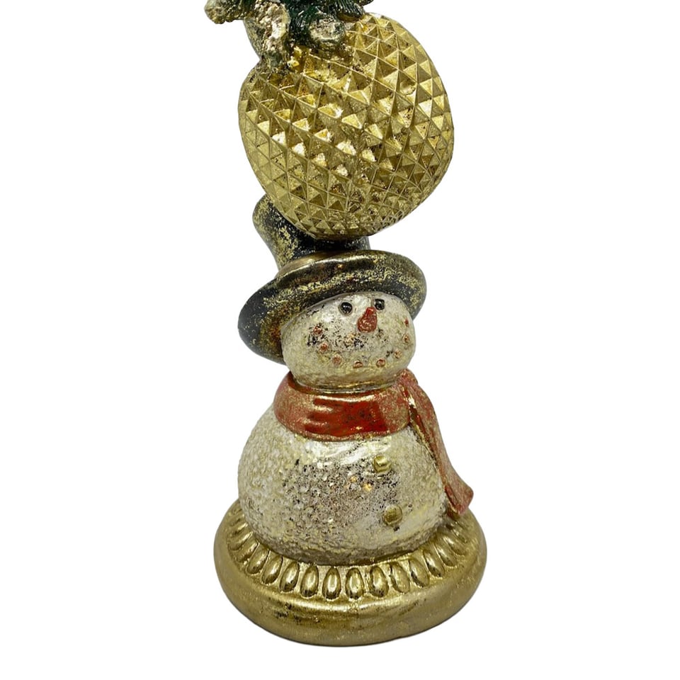 Kandelaar Kerst Hert Multicolor Goud 9x25cm