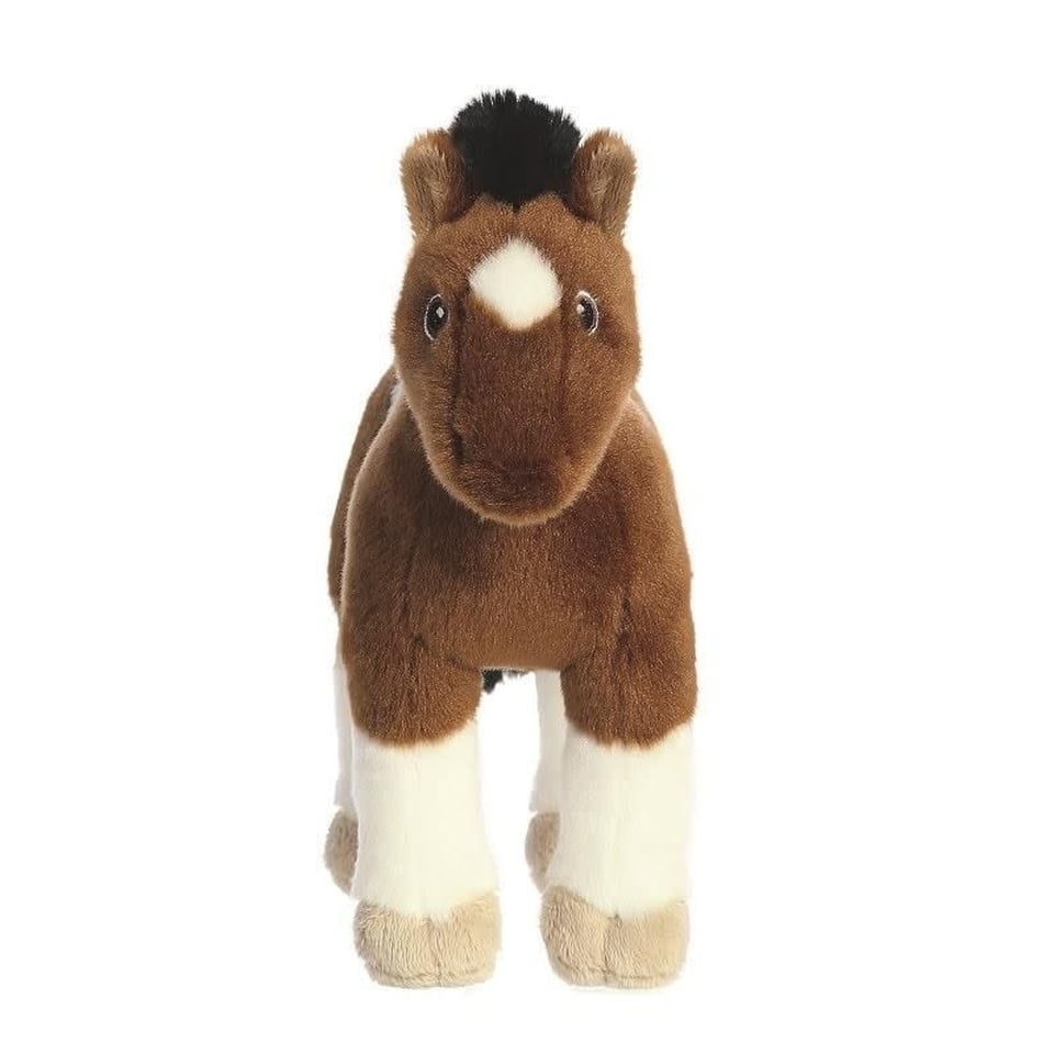 Aurora Eco Nation Paard Bruin/wit 28 Cm 0+