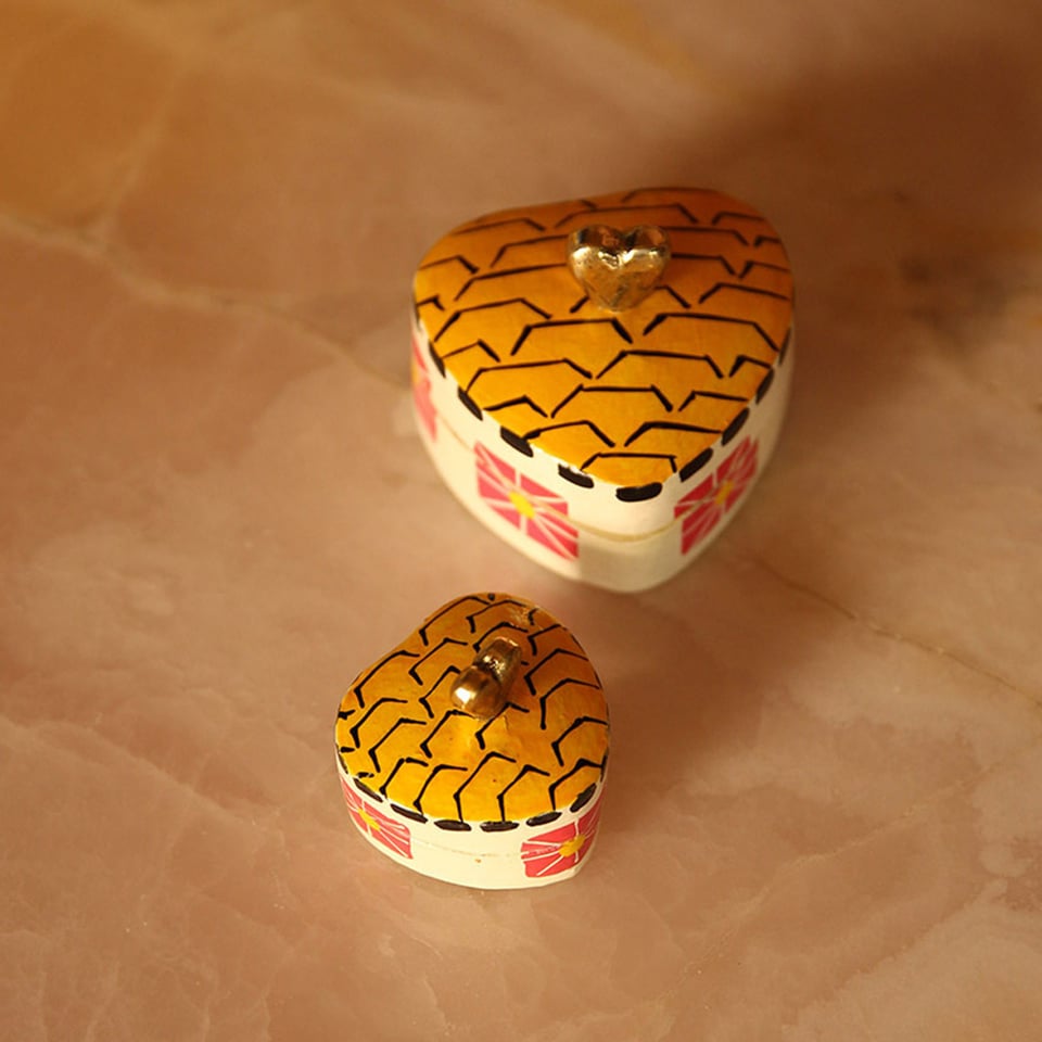 Doosje Erin Heart Multicolor Paper 6x3cm