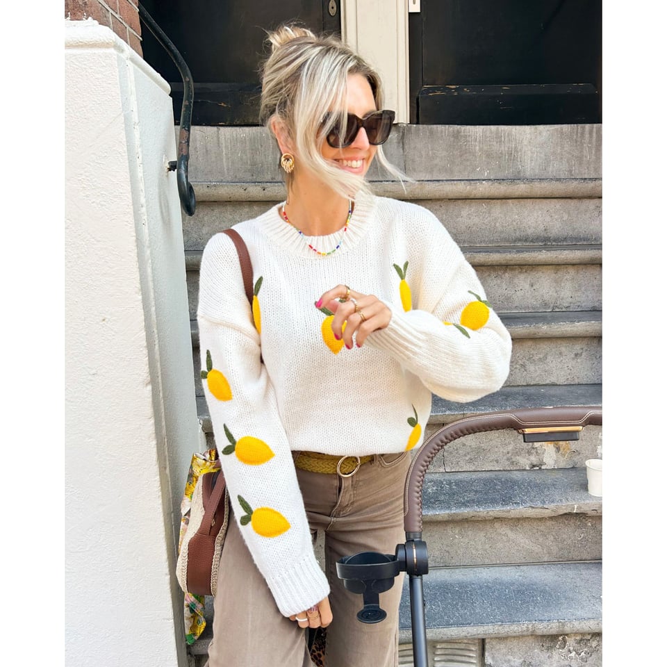 New Lemon Summer knit - White