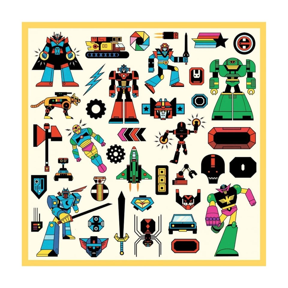 Djeco Stickers Robots