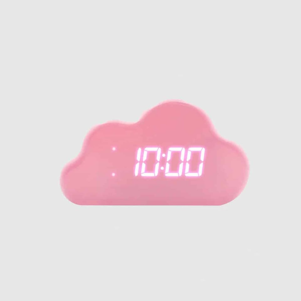 Lalarma - Digitale Wekker Met Thermometer en Sfeerlicht Roze